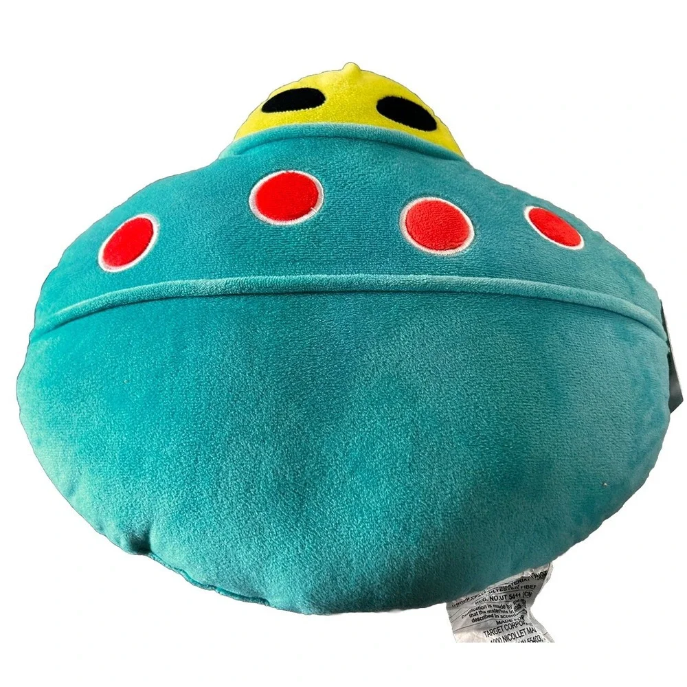 UFO Alien Pillow 2024 Halloween Plush‎ Alien Flying Saucer Target Bullseye Aqua